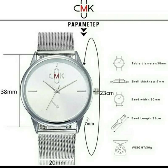 NEW WOMAN'S SILVER STAINLESS STEEL MESH WATCH - Picture 7 of 8